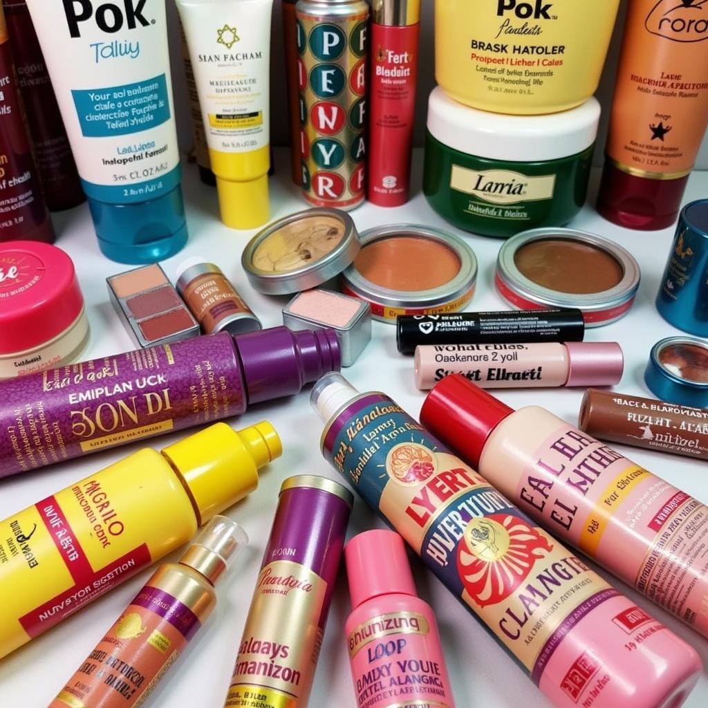 Display of Pakistani Cosmetics