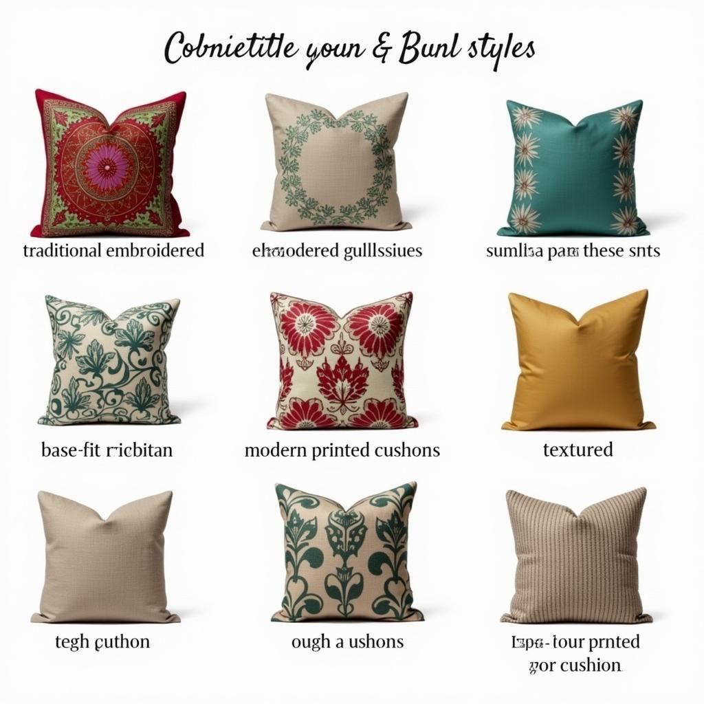 Different Pakistani Cushion Styles