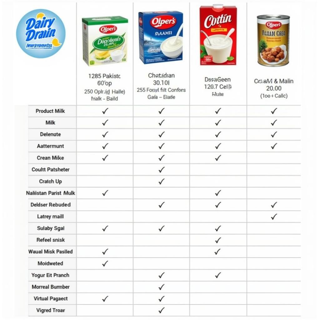 Comparison of Pakistani Dairy Brands