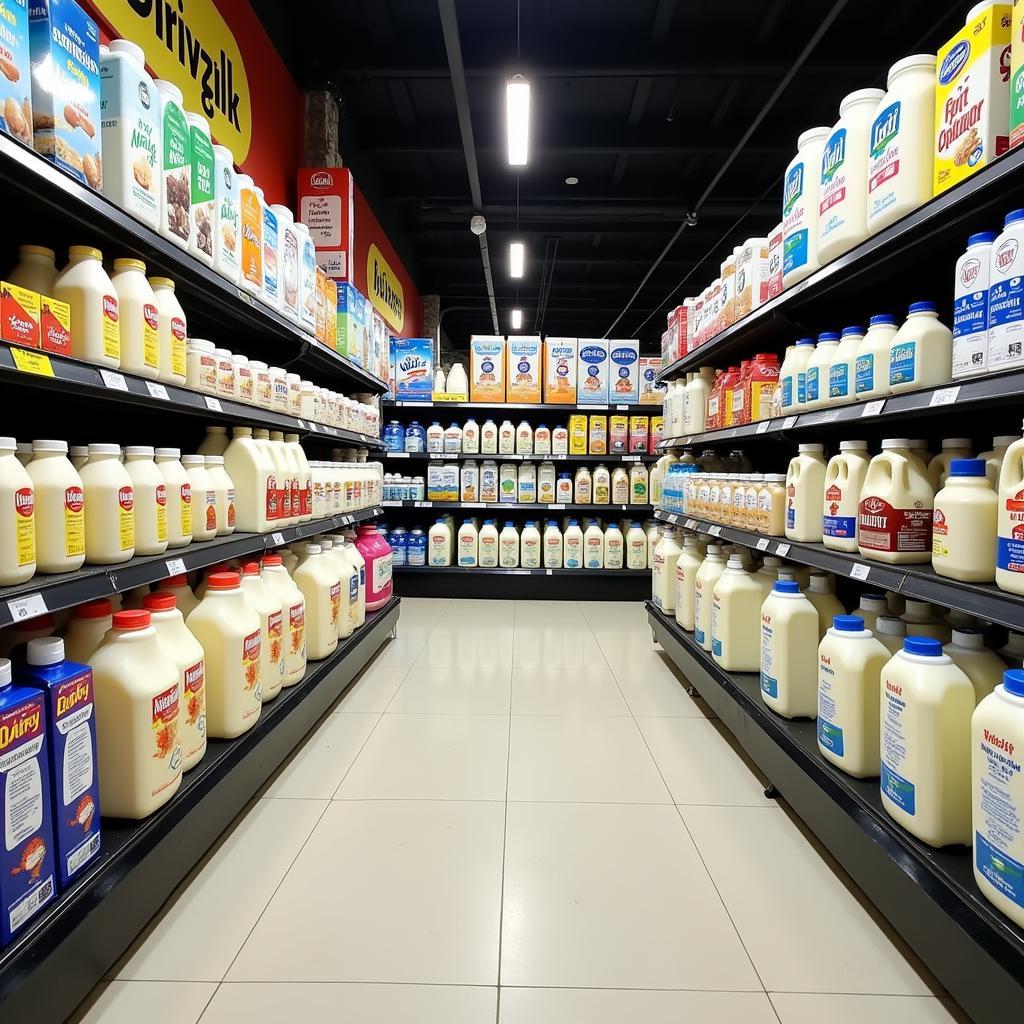 Pakistani Grocery Store Dairy Aisle