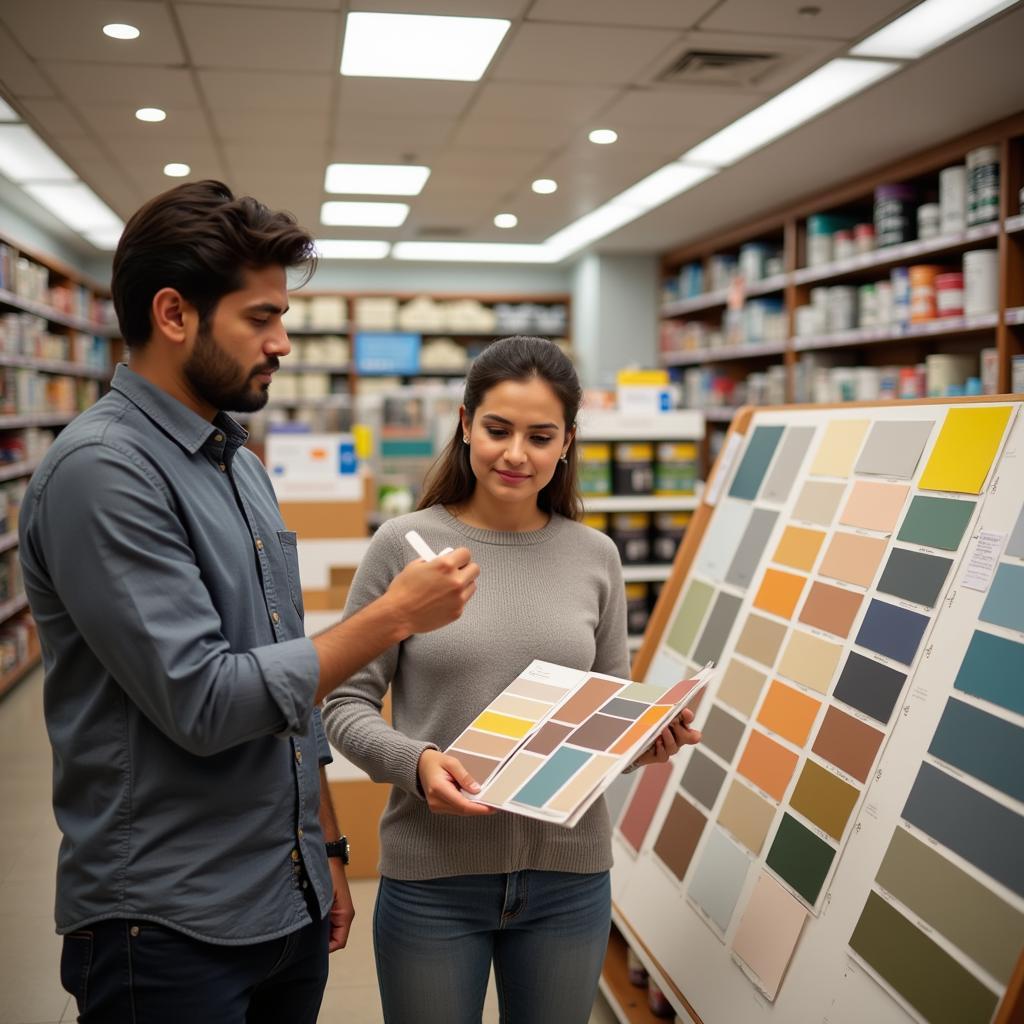 Pakistani Homeowner Selecting Paint