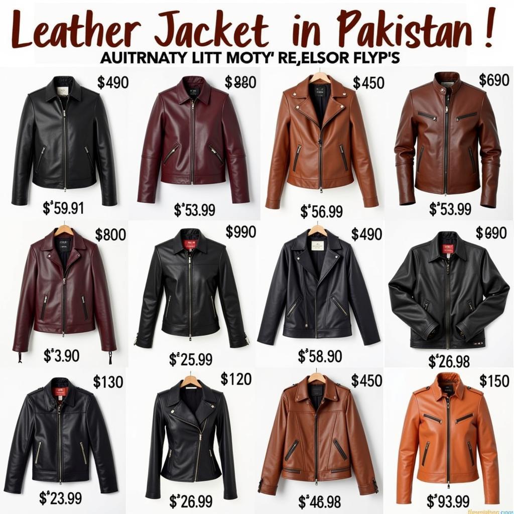 Pakistani Leather Jacket Market - A diverse range of styles and brands catering to different tastes and budgets.