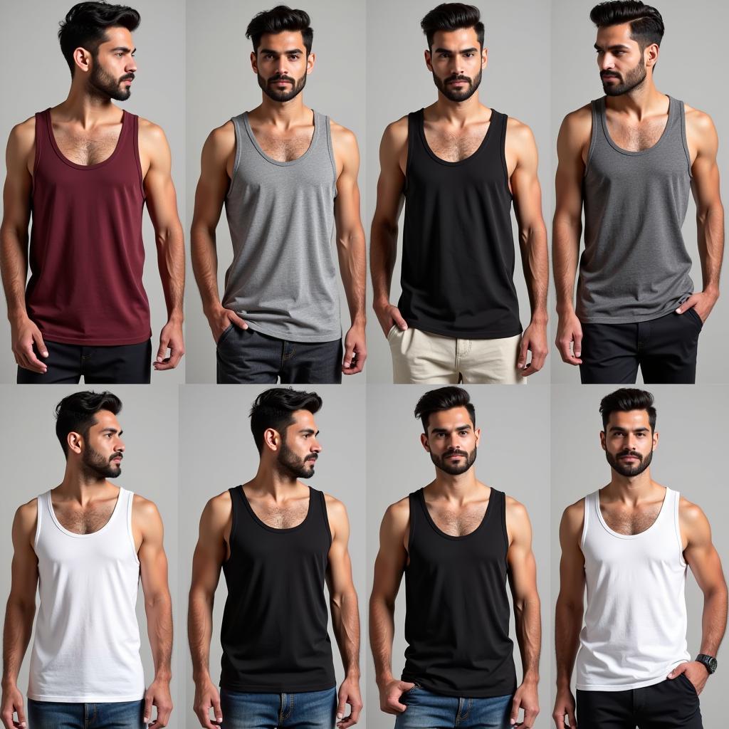 Men in Pakistan Sporting Various Tank Top Styles