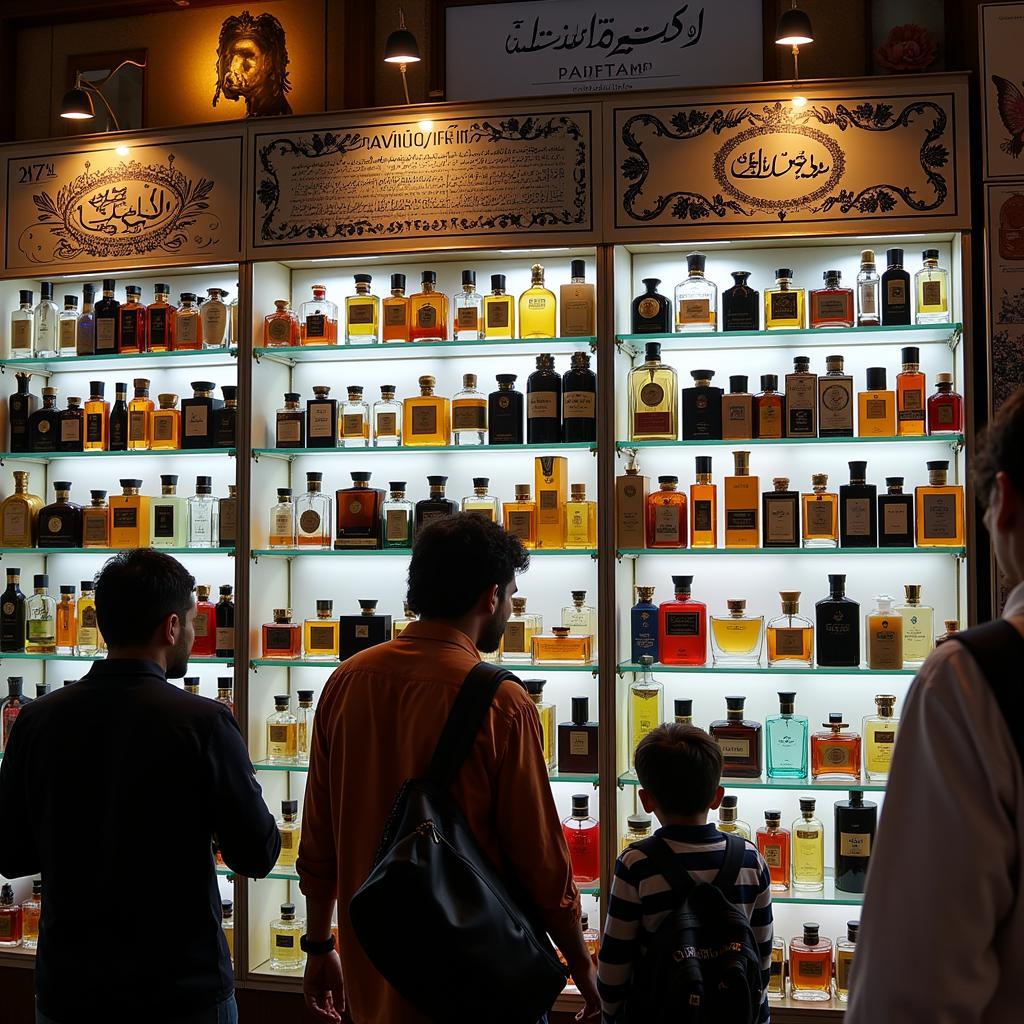 Display of Various Perfumes in a Pakistani Shop