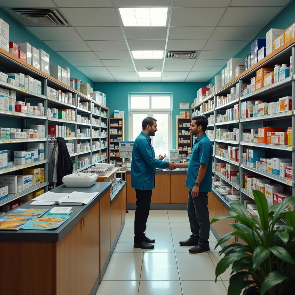 Interior of a Pakistani Pharmacy