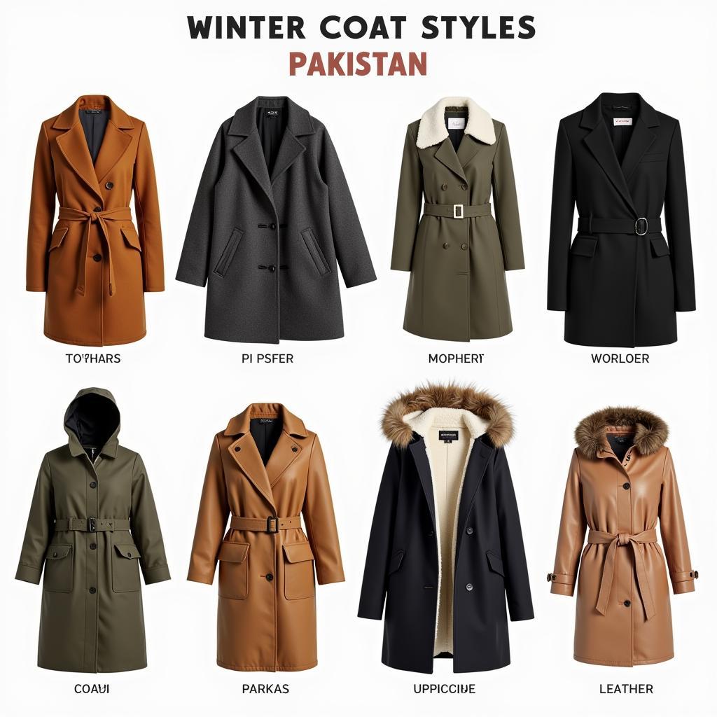 Variety of Pakistani Winter Coat Styles