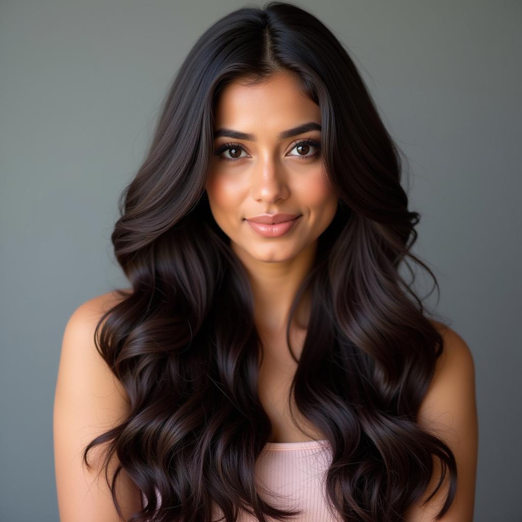 Pakistani Woman with Long, Healthy Hair