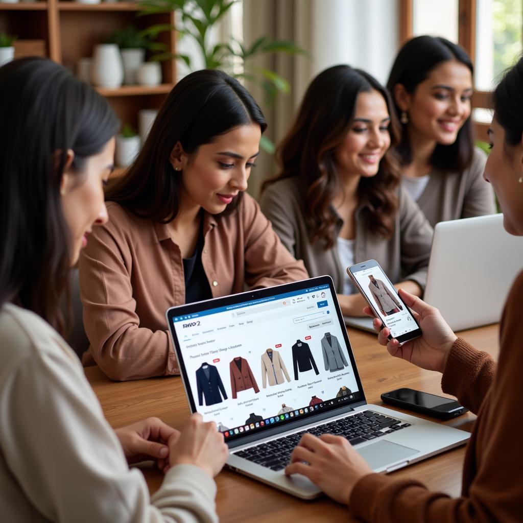 Pakistani Women Shopping for Cardigans Online