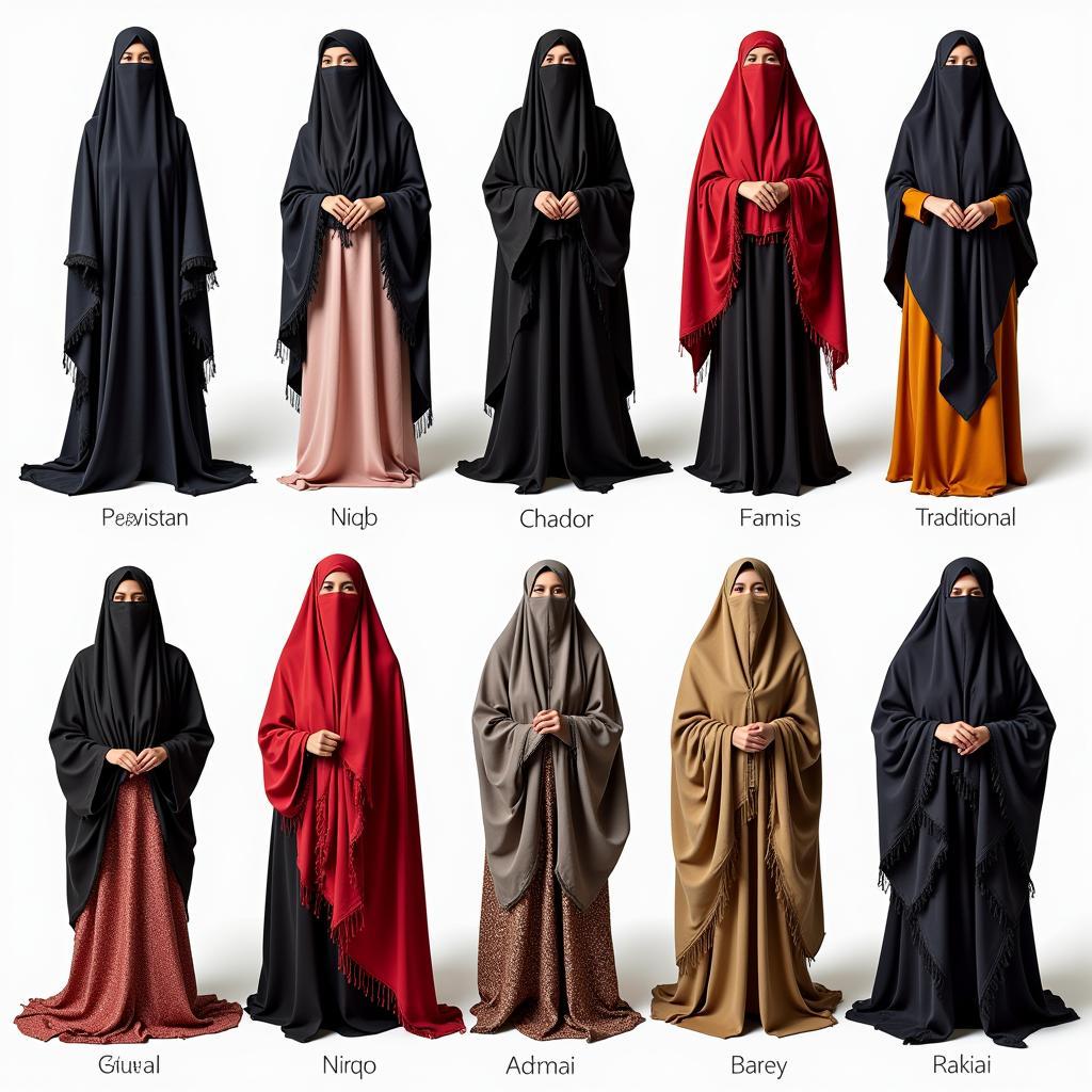 Different Burqa Styles in Pakistan