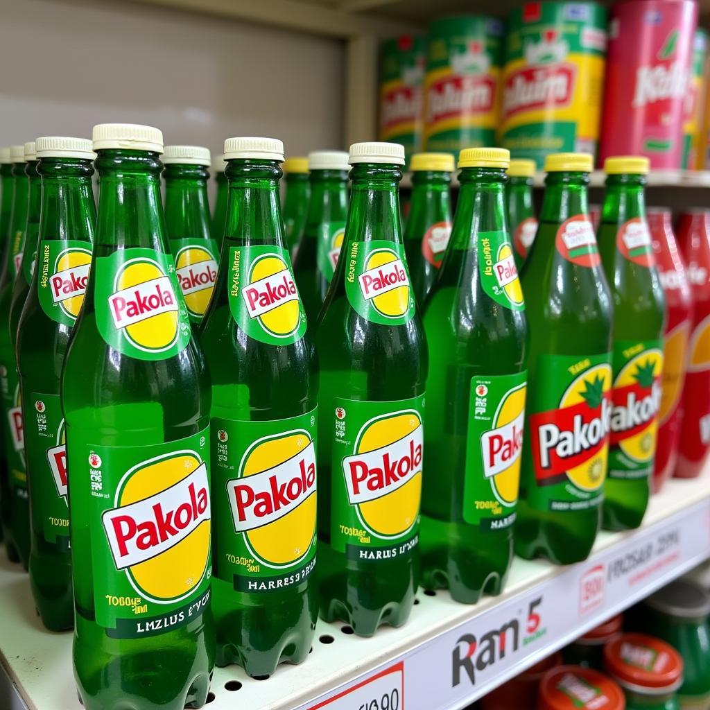 Pakola Bottles on Display in a Pakistani Store