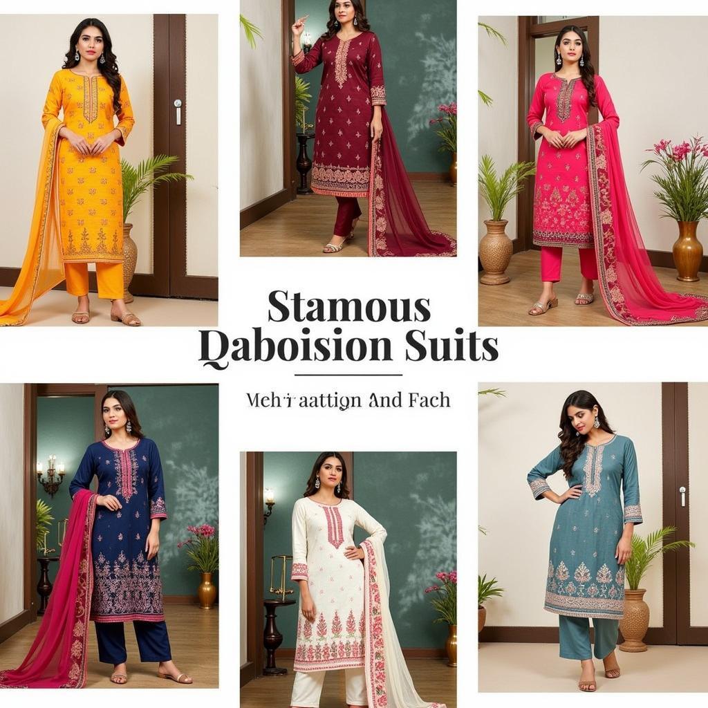 Variety of Pasha cotton suit styles and designs