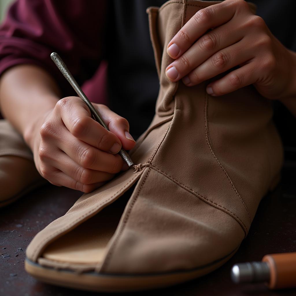 Peshawari Chappal Craftsmanship