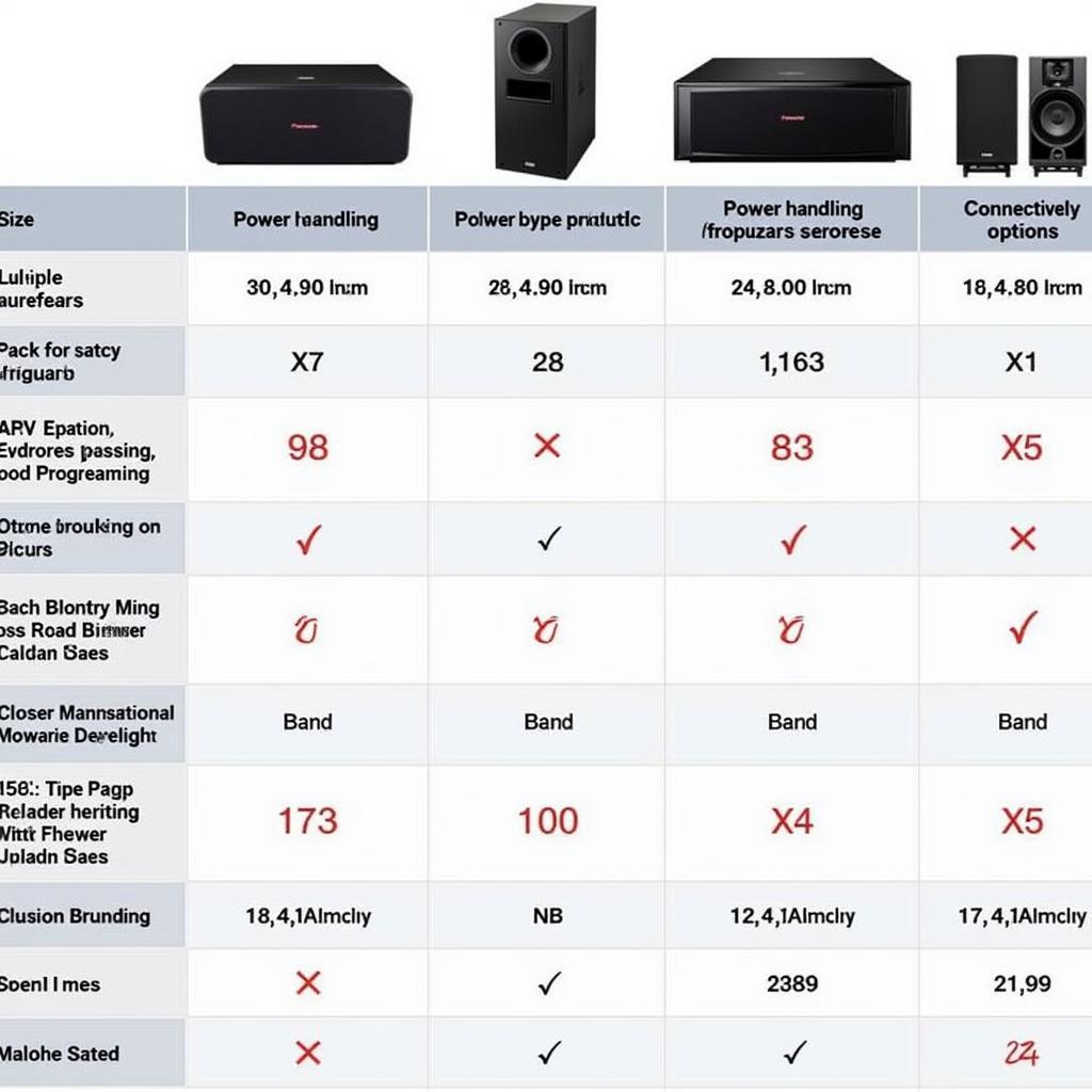 Pioneer Speaker Comparison Chart