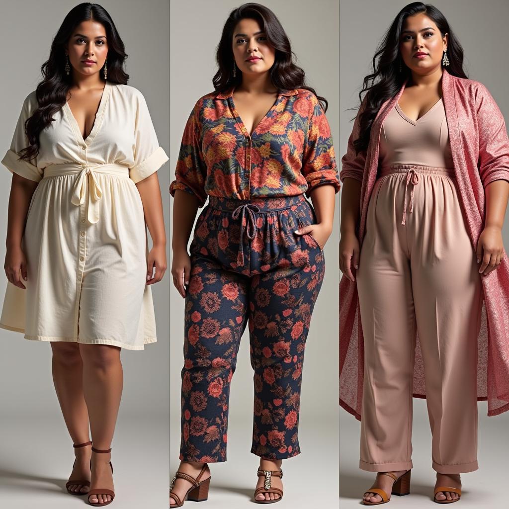 Plus size models showcasing fashion in Pakistan