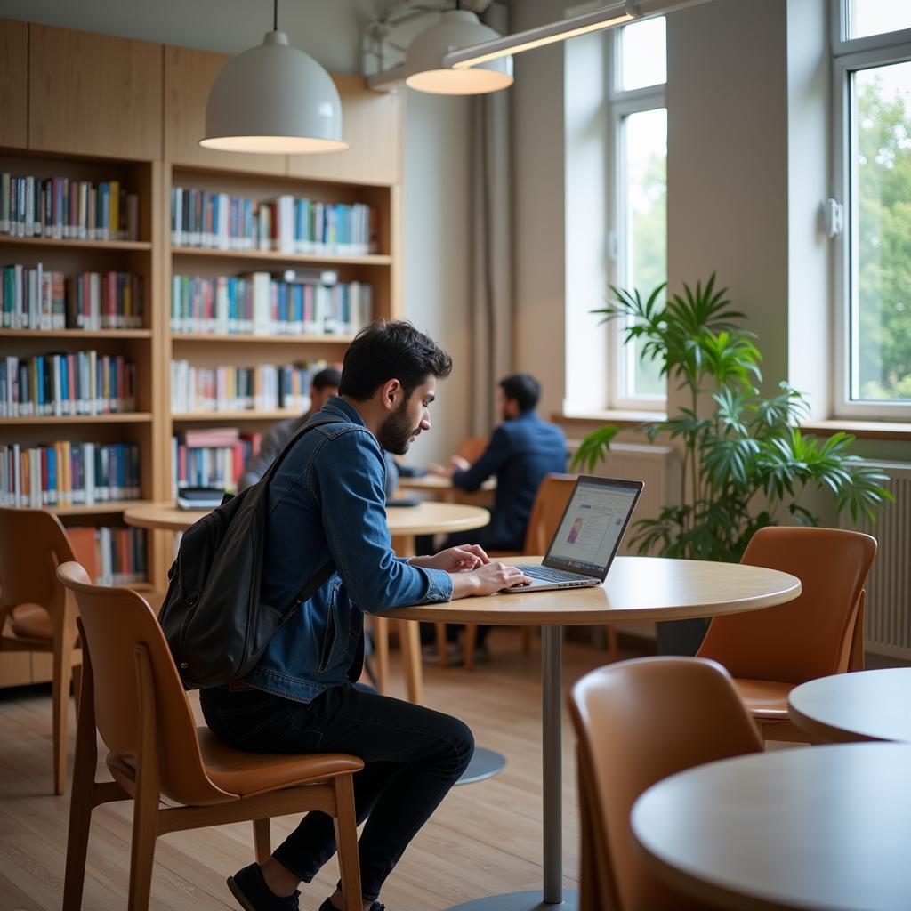 Pakistani Student at a Polish University Campus