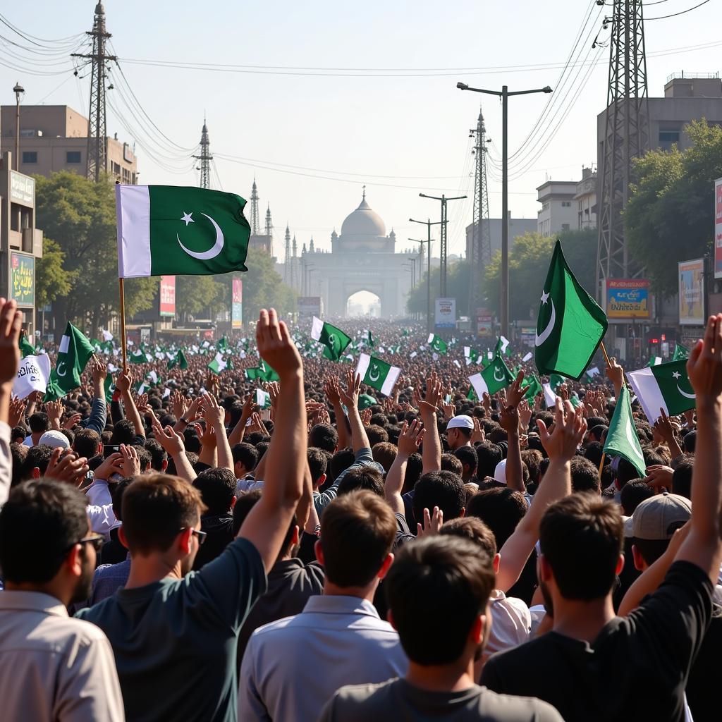 Political party rally in Pakistan