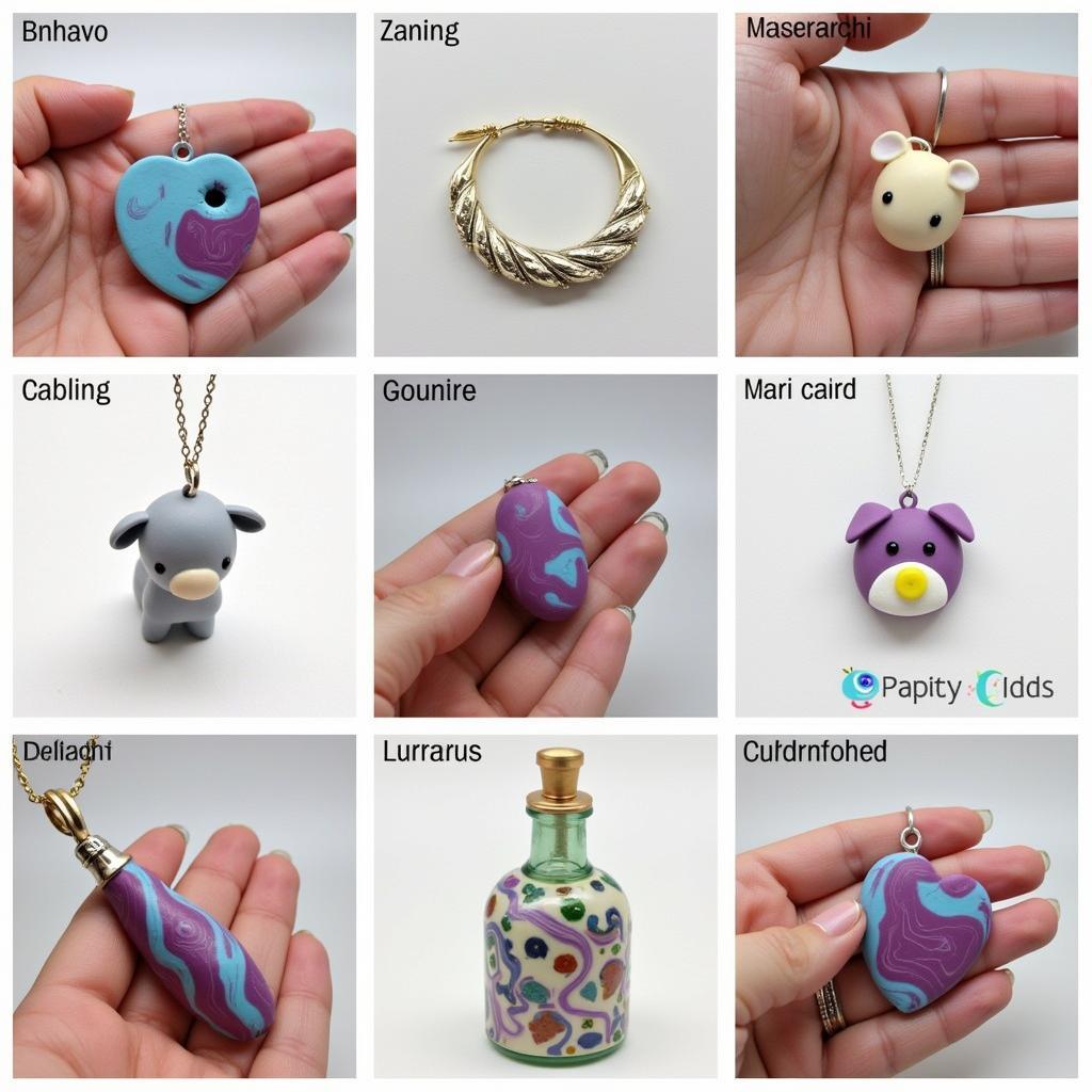 Various polymer clay projects and techniques