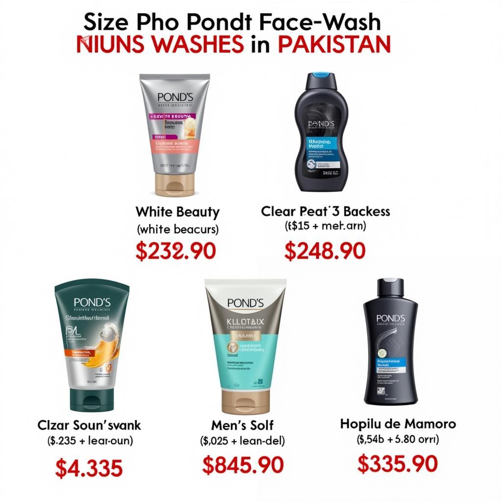 Ponds Face Wash Variety Available in Pakistan