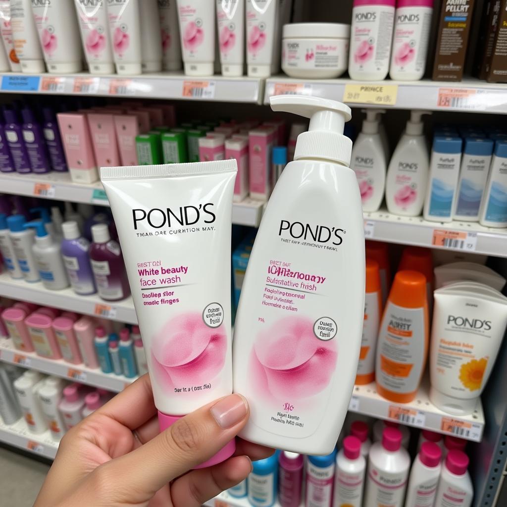 Ponds White Beauty Face Wash on Store Shelves in Pakistan