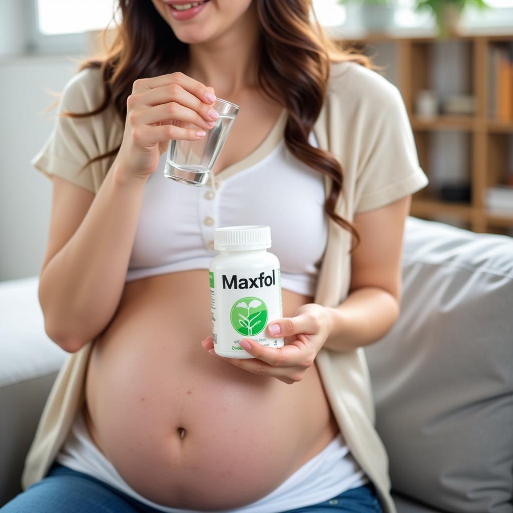 Pregnant Woman Taking Maxfol in Pakistan