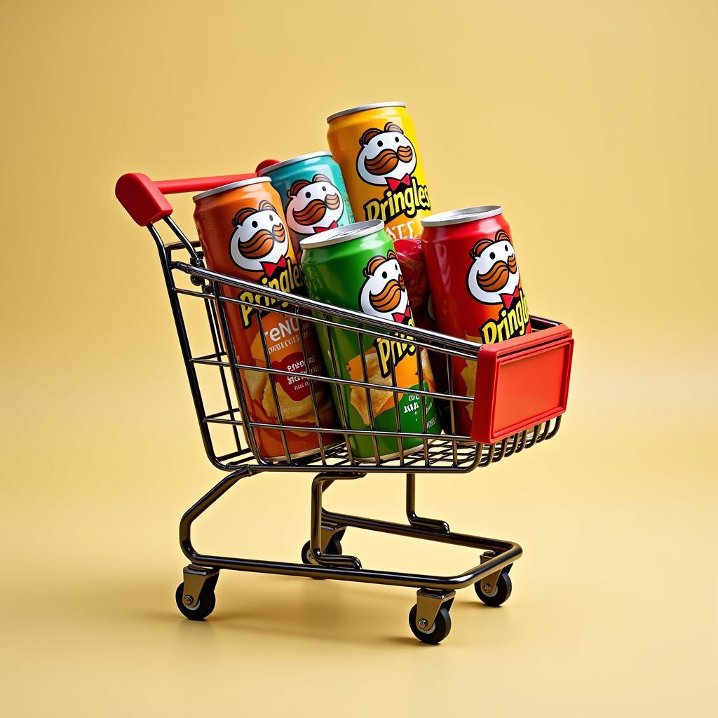 Pringles 165g in an online shopping cart, ready for checkout.