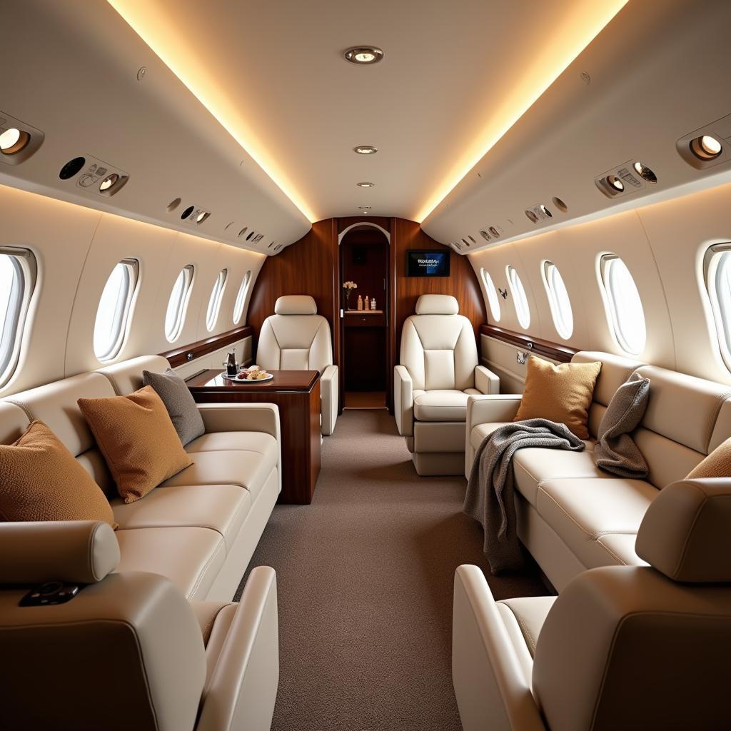 Luxury Interior of a Private Jet in Pakistan