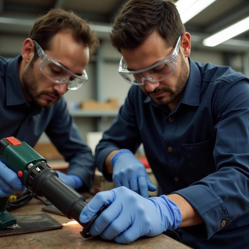 Professional Using a Heat Gun in Pakistan