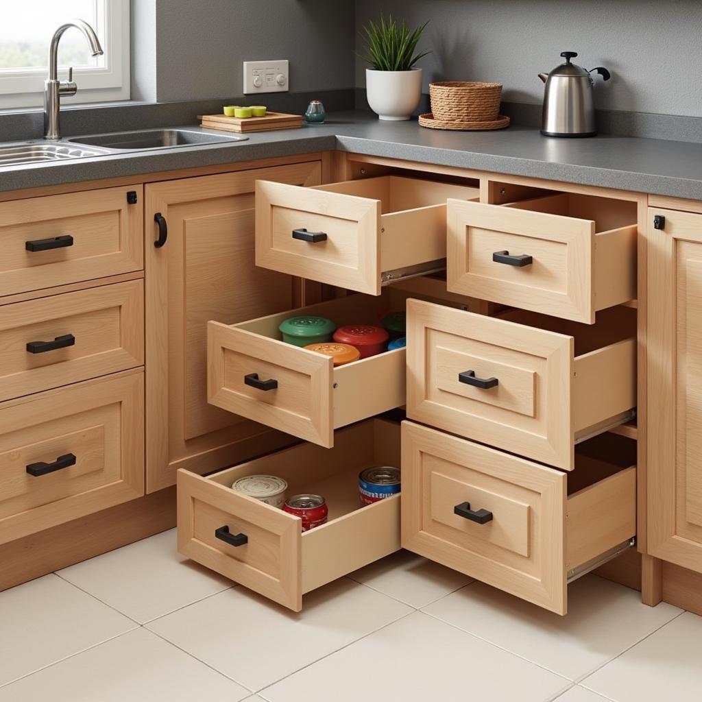 Pull-Out Drawers and Corner Units in Pakistan Kitchens