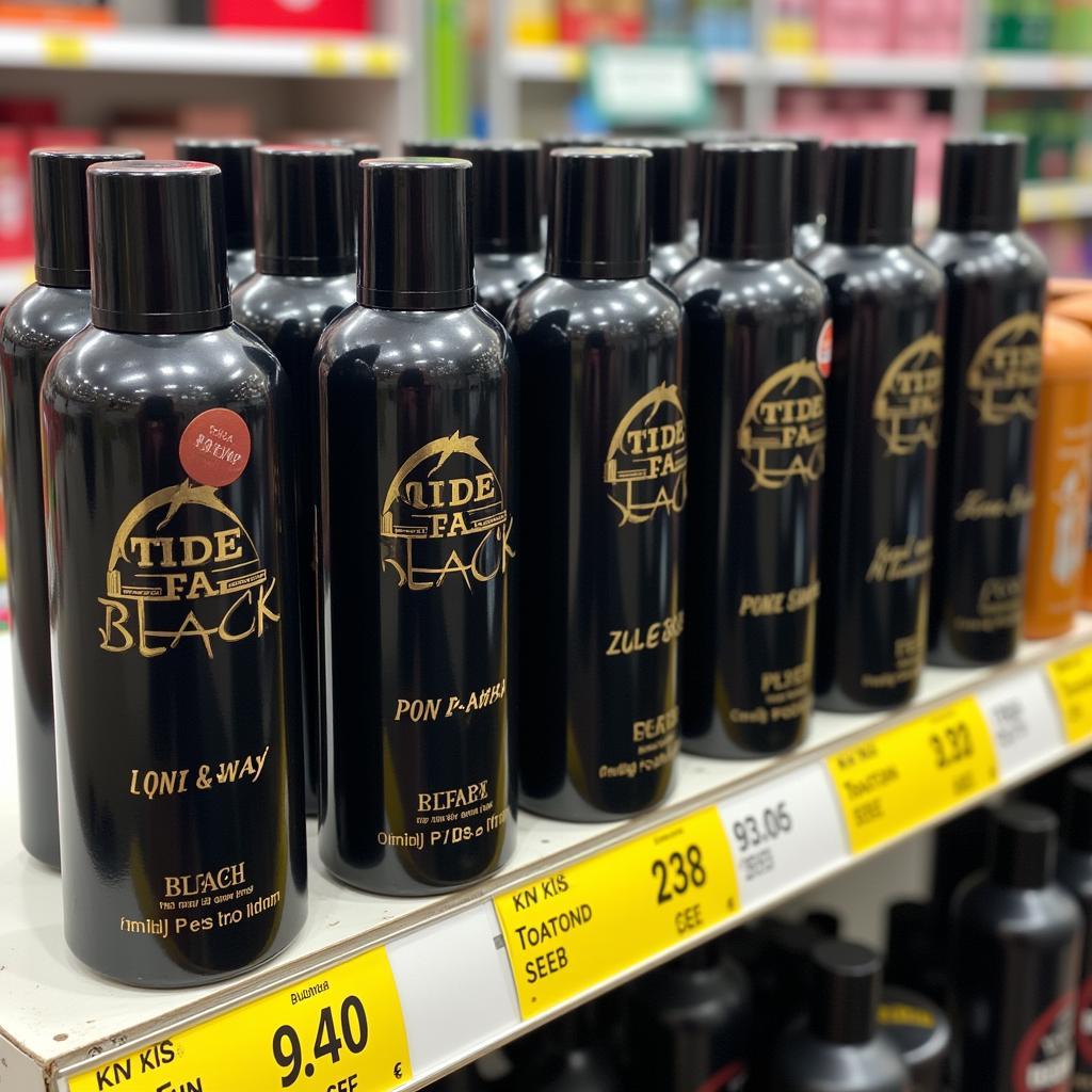 Pure Black Body Spray Display in a Pakistani Retail Store