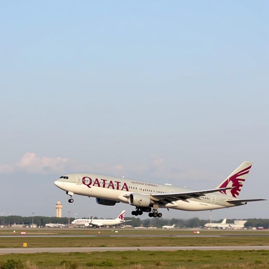 Qatar Airways Flight Departing from Pakistan