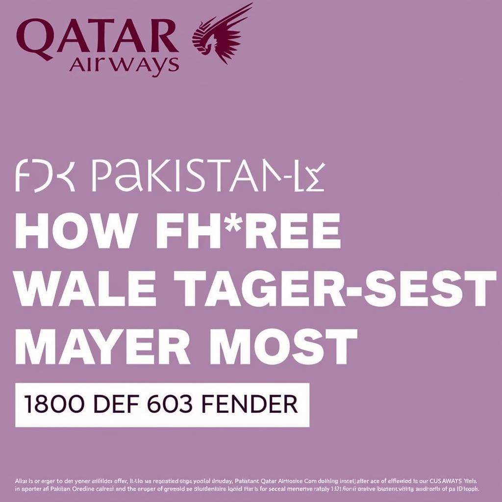 Qatar Airways Special Offers from Pakistan