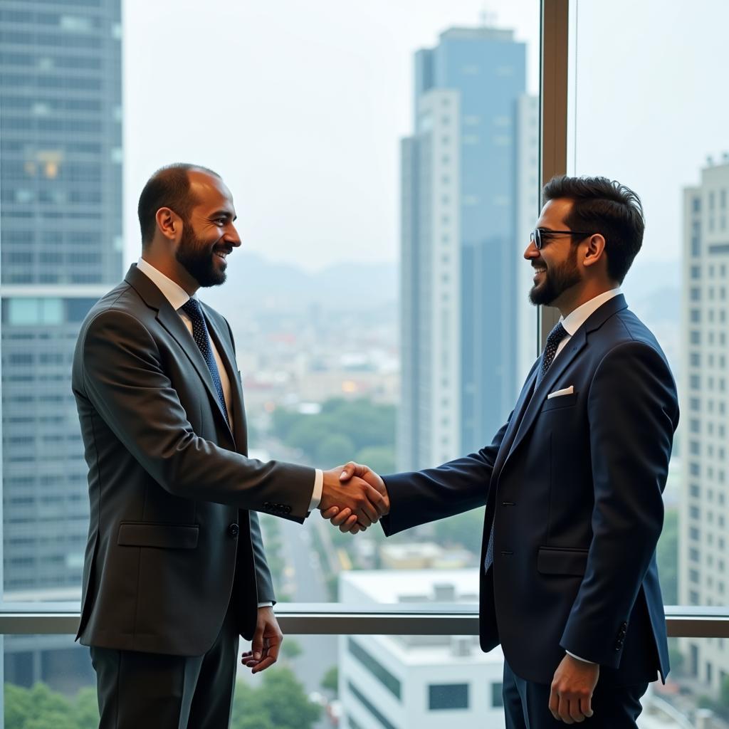 Qatar-Pakistan Business Deal Handshake