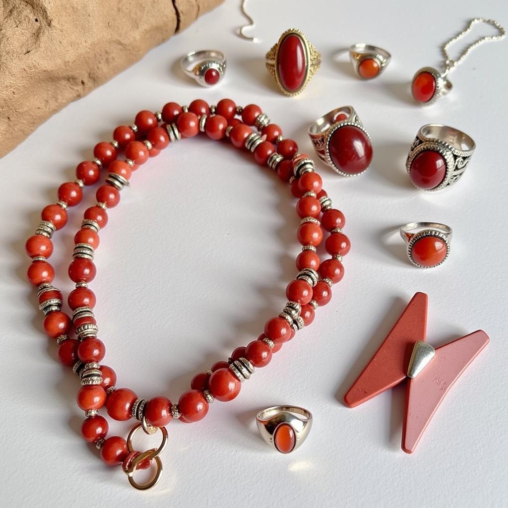 Red Aqeeq Jewelry in Pakistan