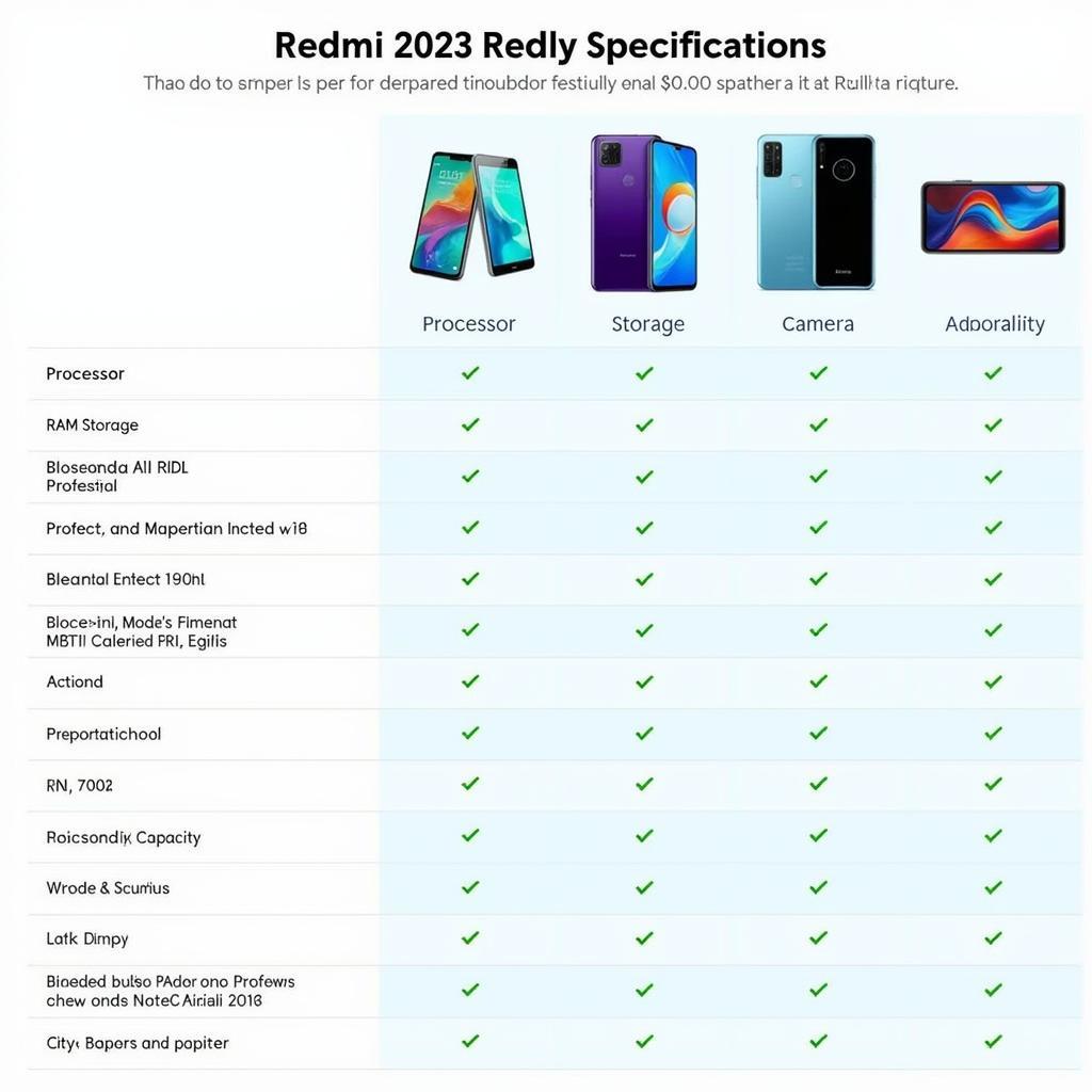 Redmi 2023 Models Specs Comparison