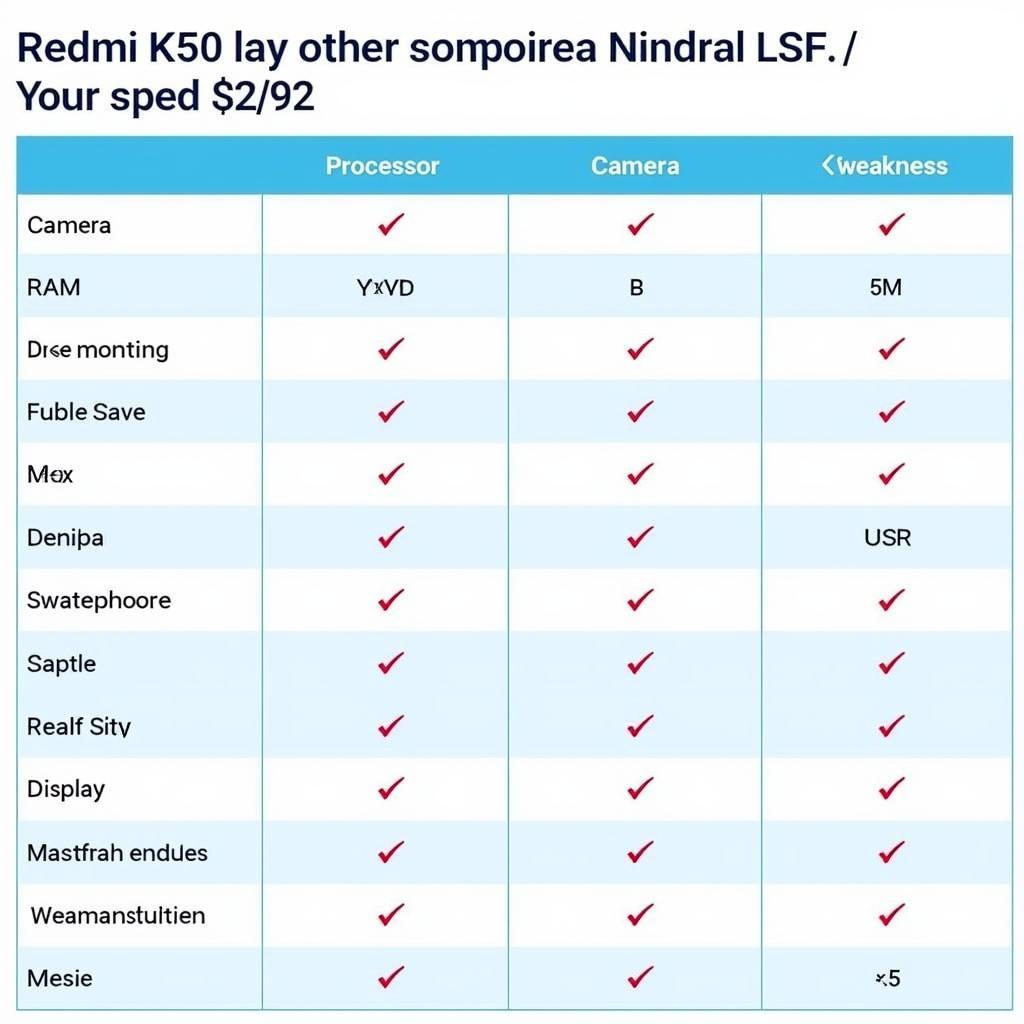 Redmi K50 vs Competitors: Comparison Table