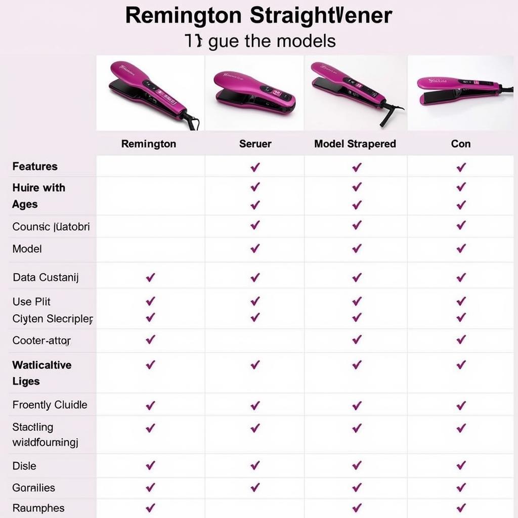 Comparison of Remington Straightener Models