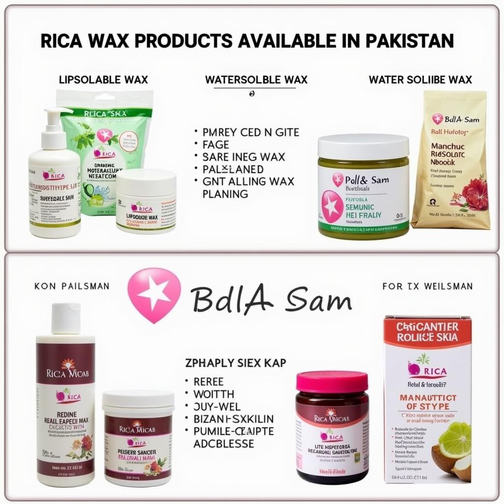 Rica Wax Product Variety in Pakistan