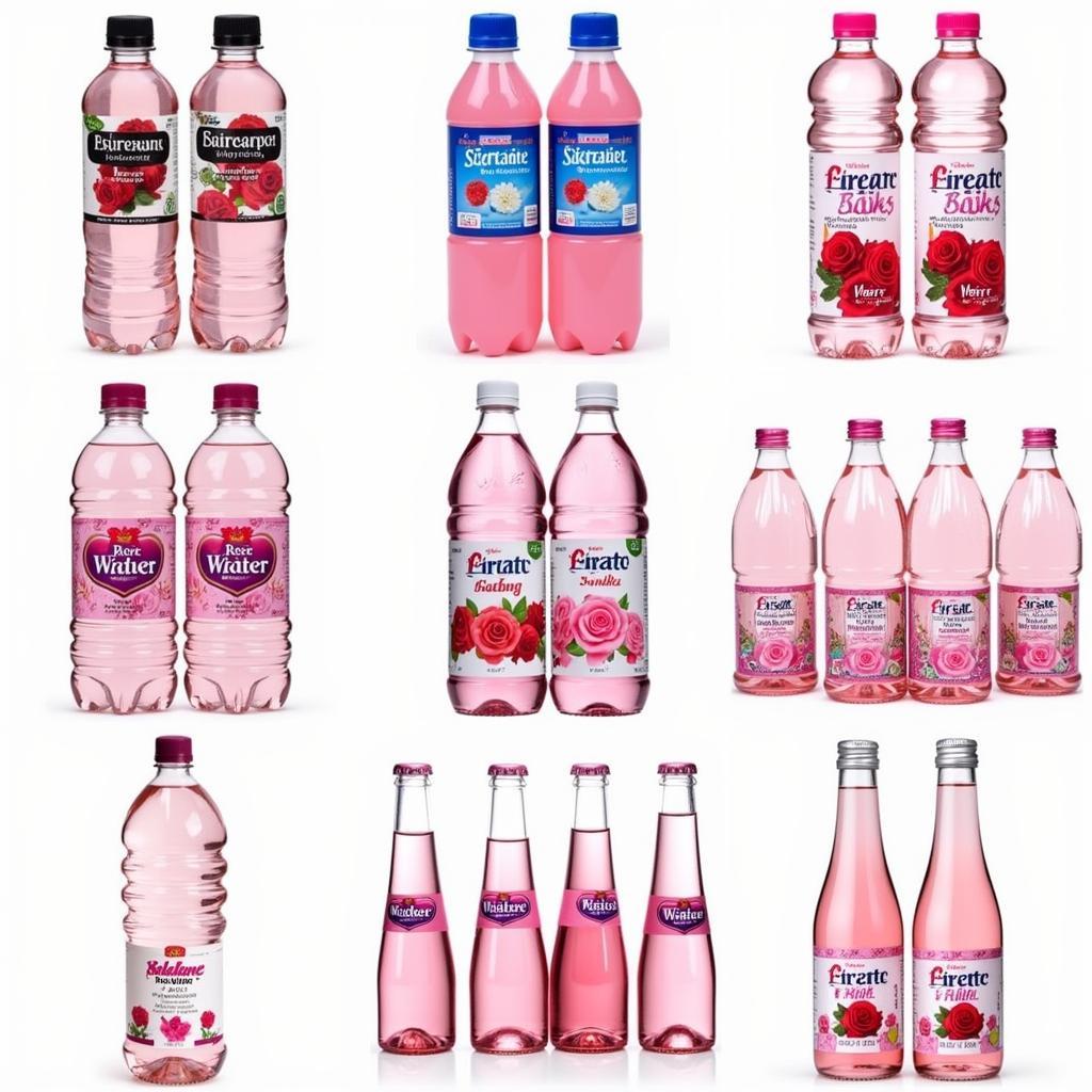 Rose water bottles of different brands and sizes available in Pakistan