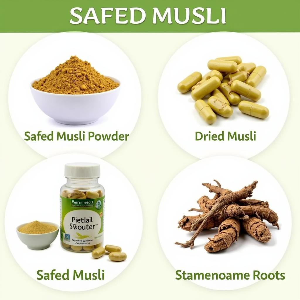 Safed Musli in Different Forms: Powder, Capsules, and Roots