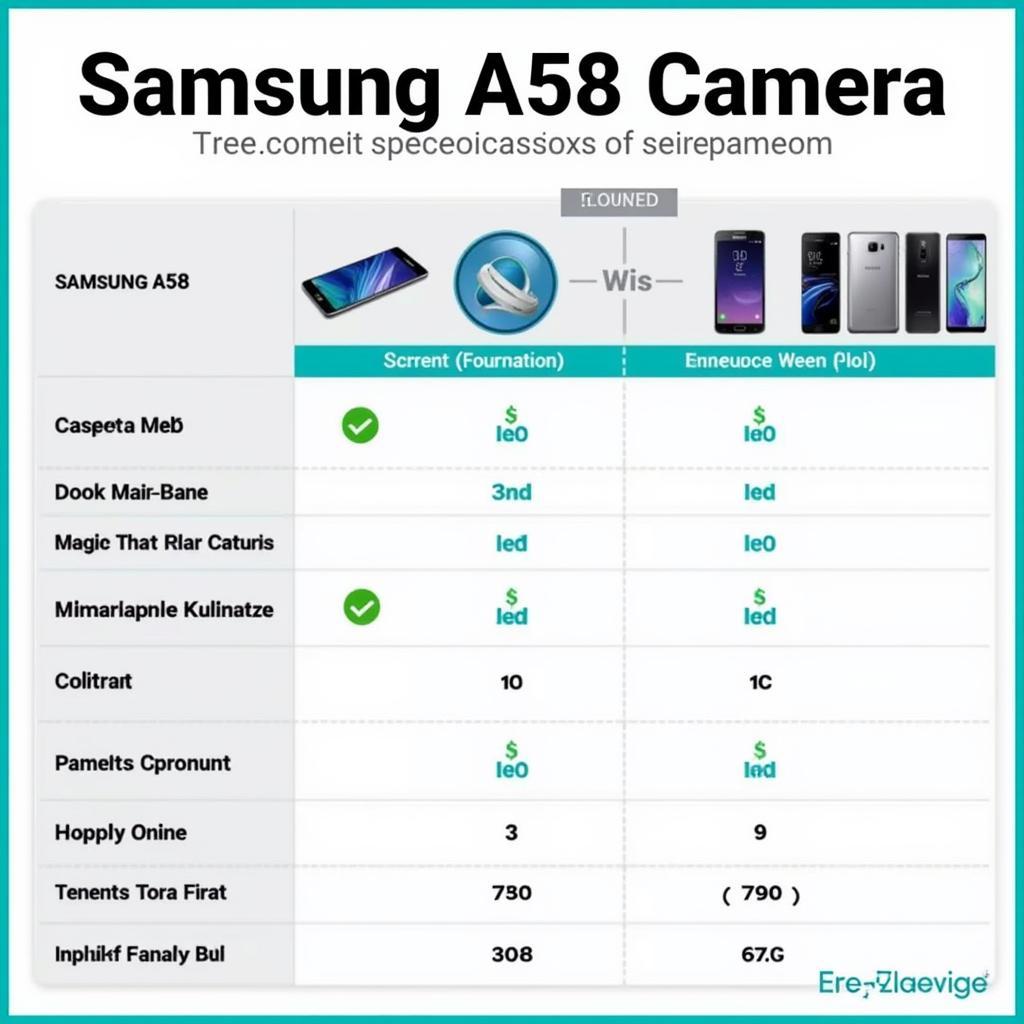 Samsung A58 Camera Comparison with Competitors