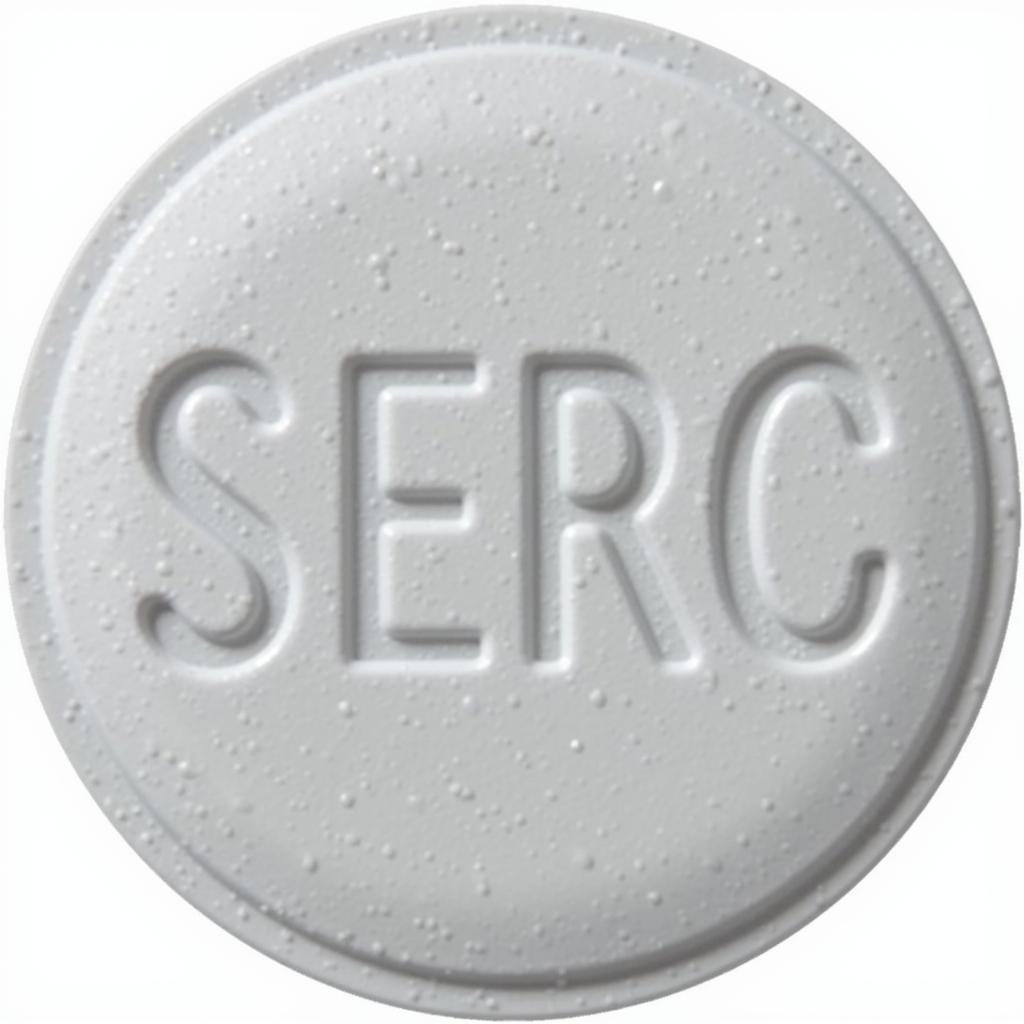 Close-up of a SERC tablet