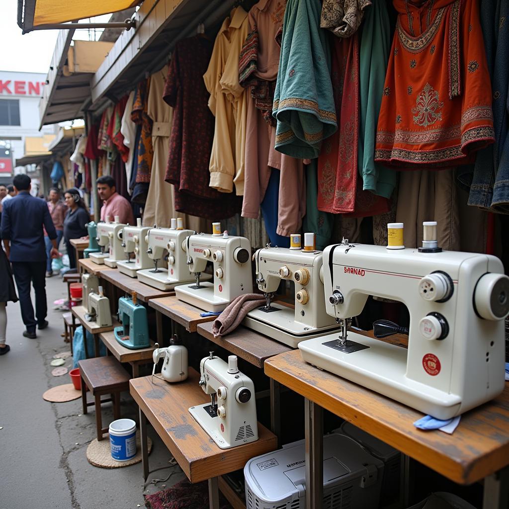 Sewing Machines in a Pakistani Market