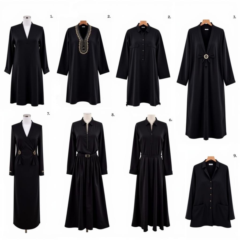 Simple and Elegant Black Abayas