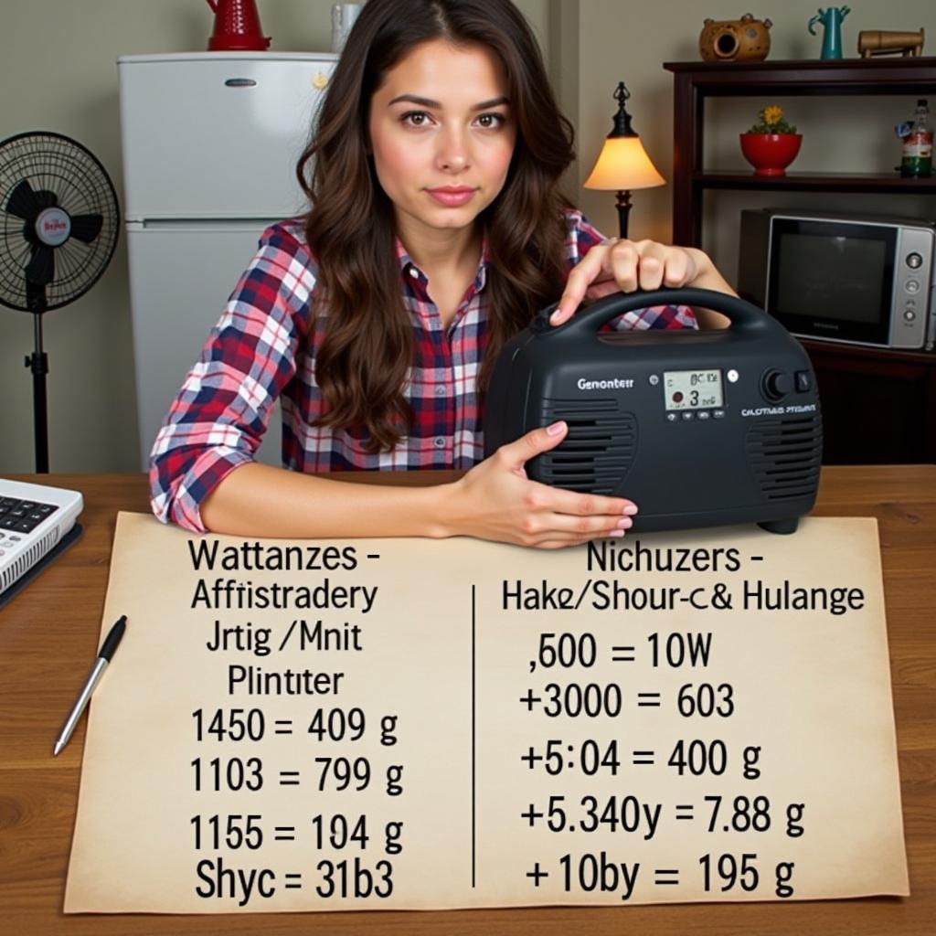 Calculating Wattage Requirements for a Small Generator