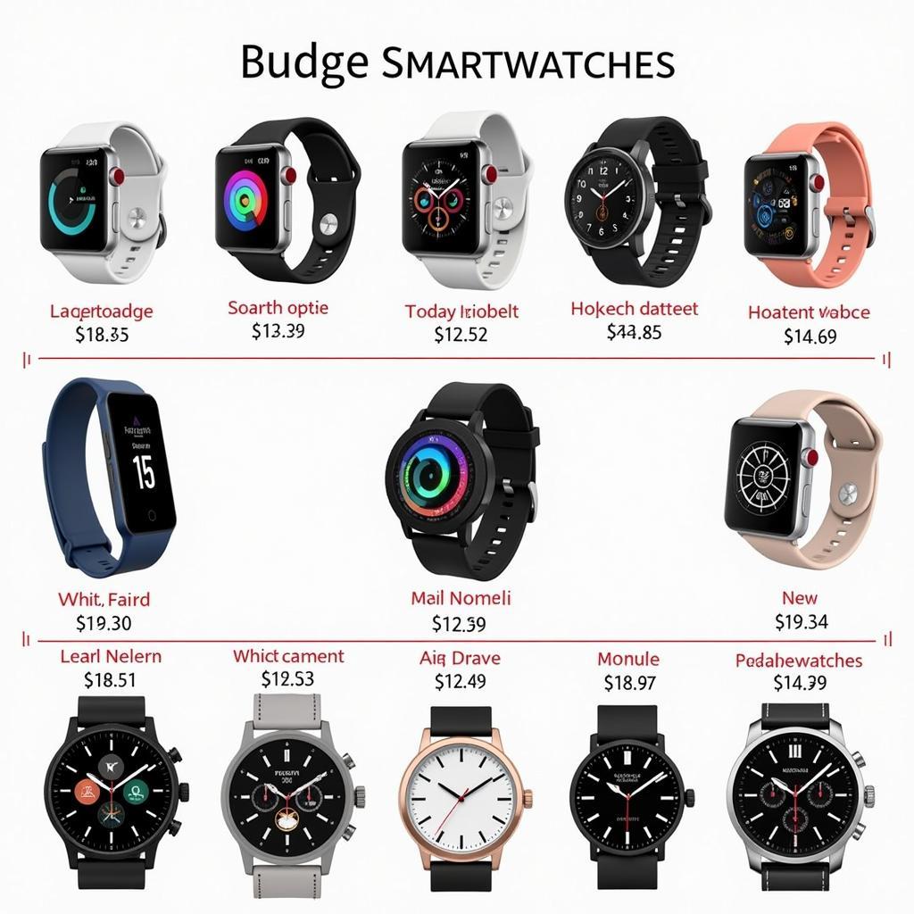 Smart watches with varying price points in Pakistan