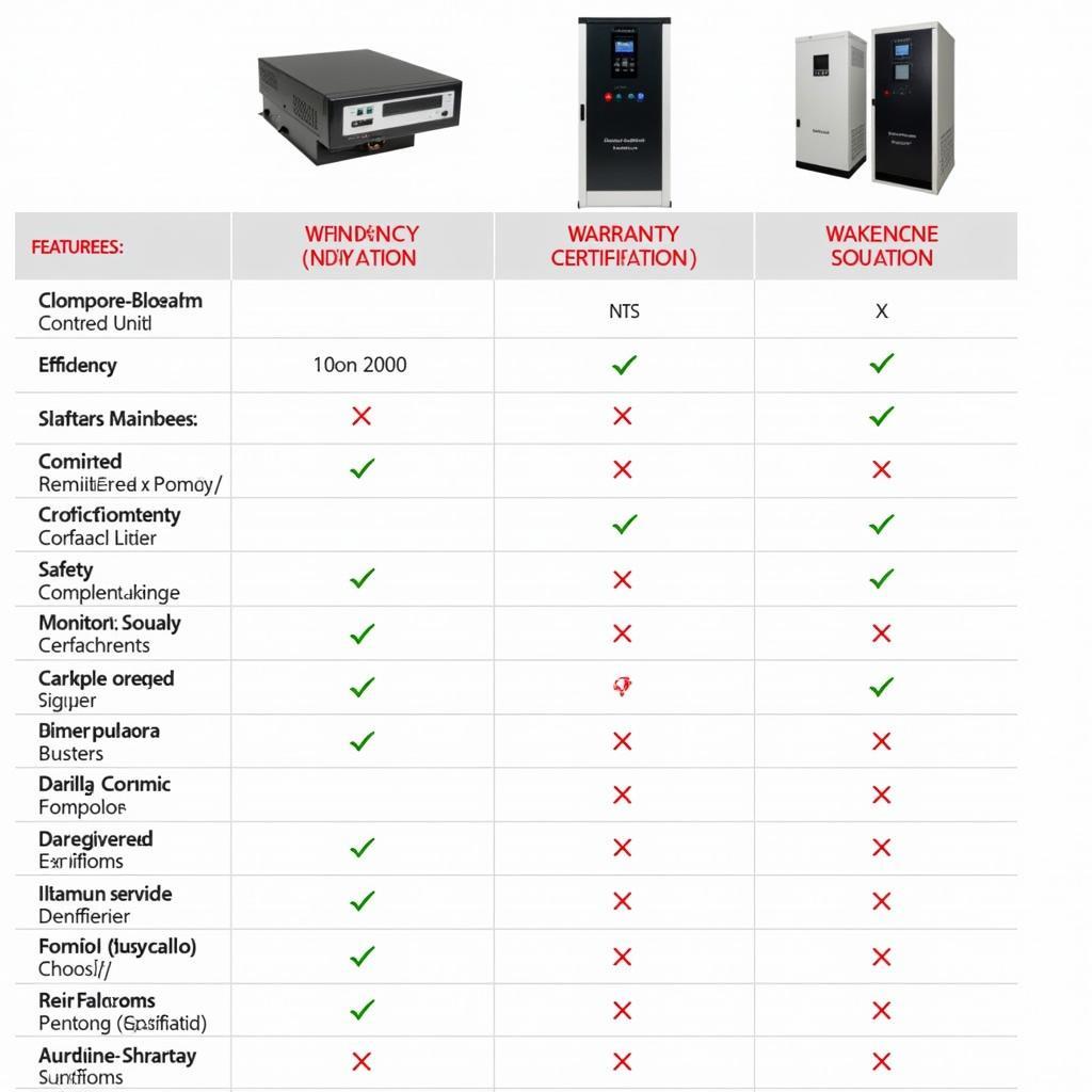 Solar Inverter Key Features Comparison