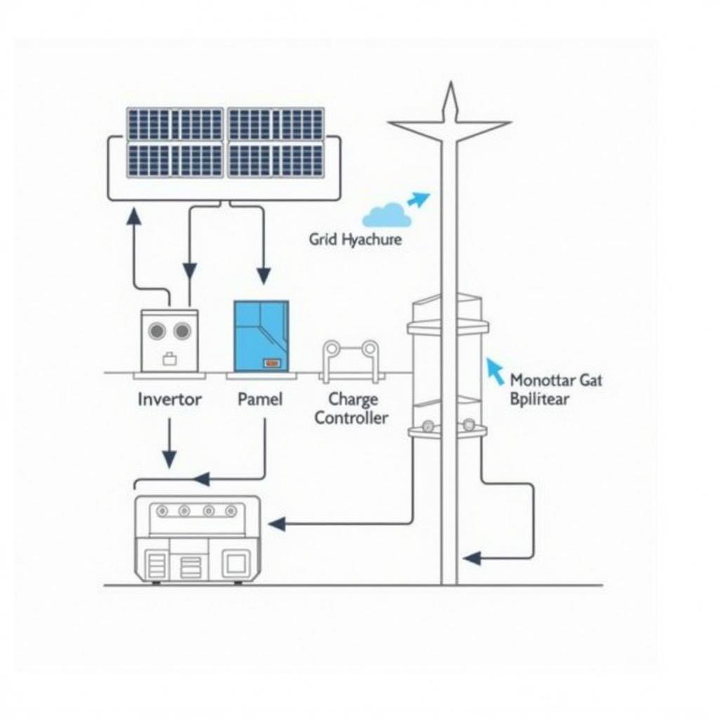 Diagram of 20kW Solar System Components