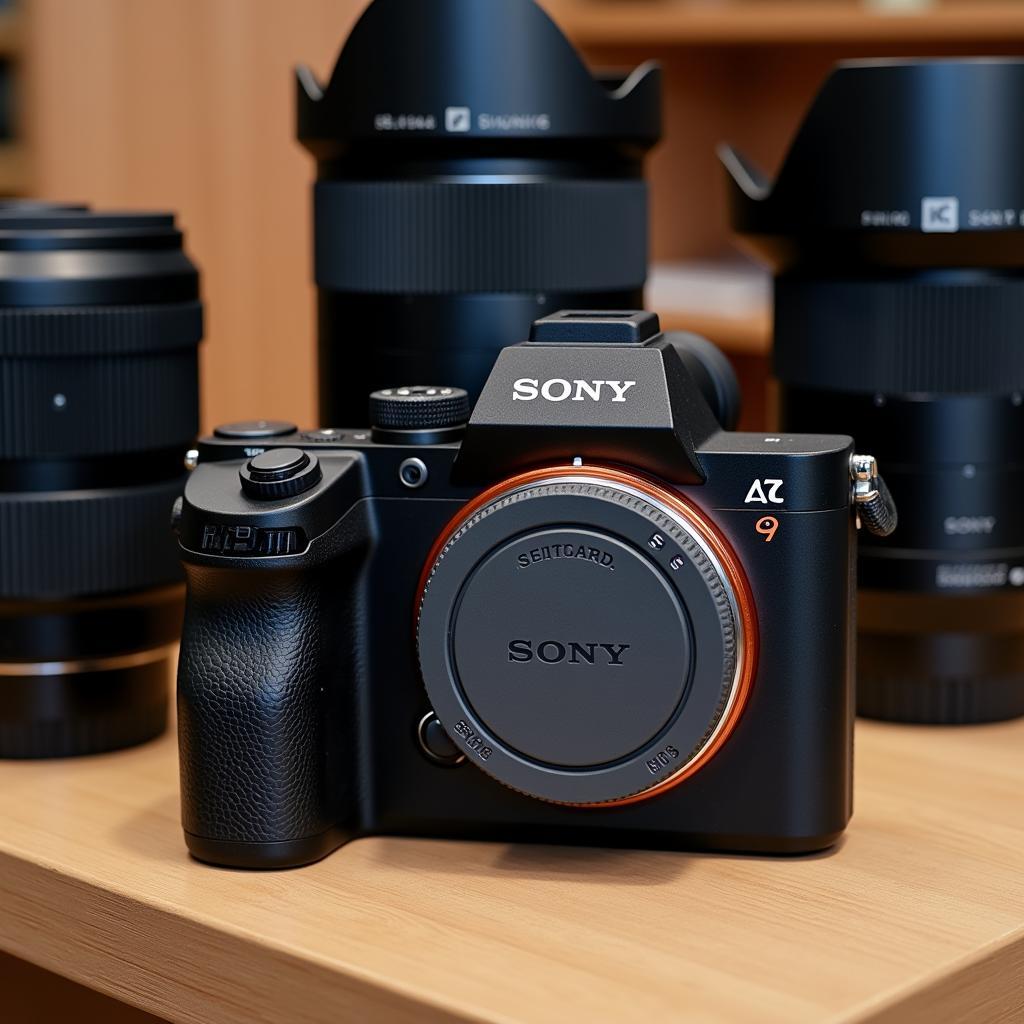 Sony Alpha A7 III displayed in a retail store