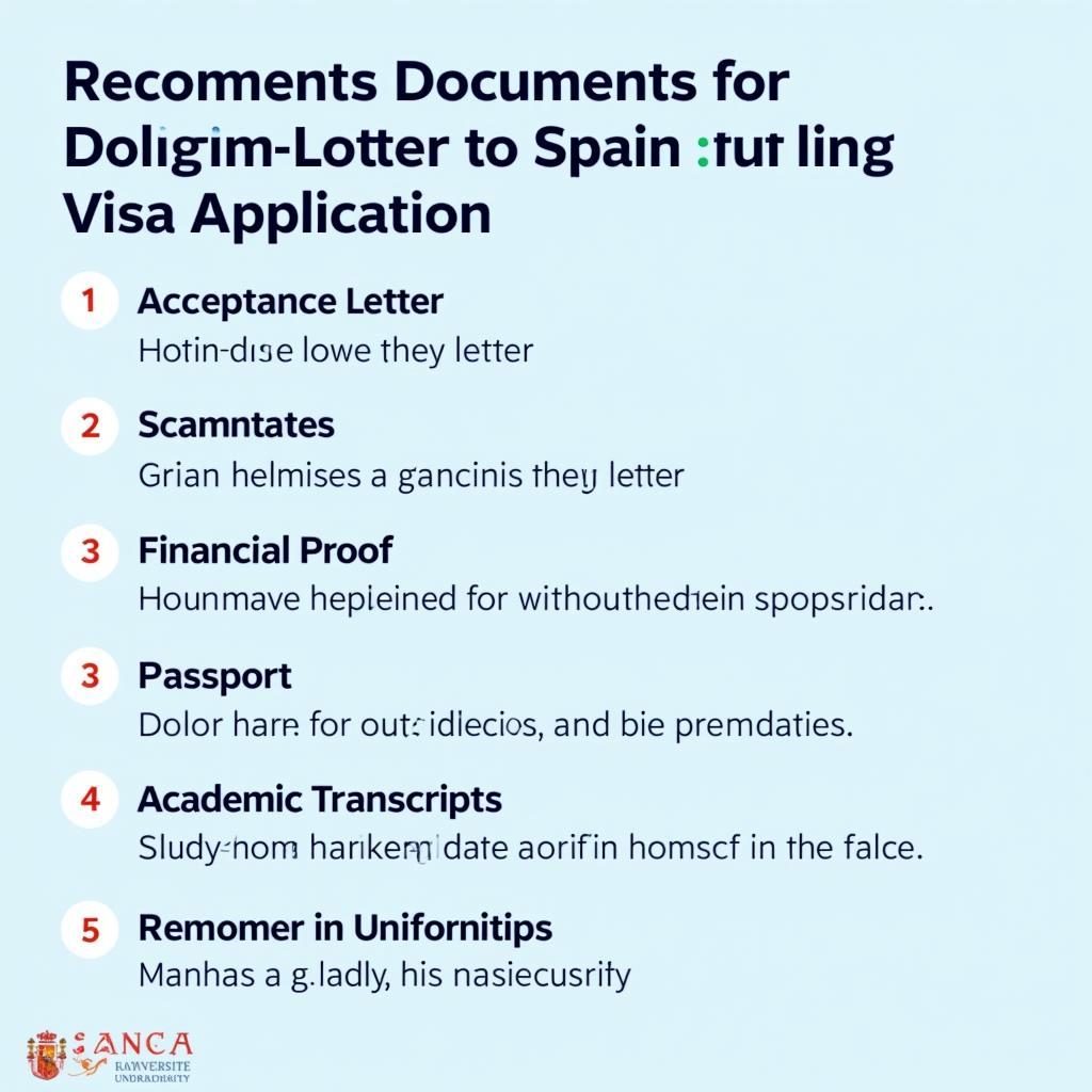 Spain Study Visa Requirements Documents