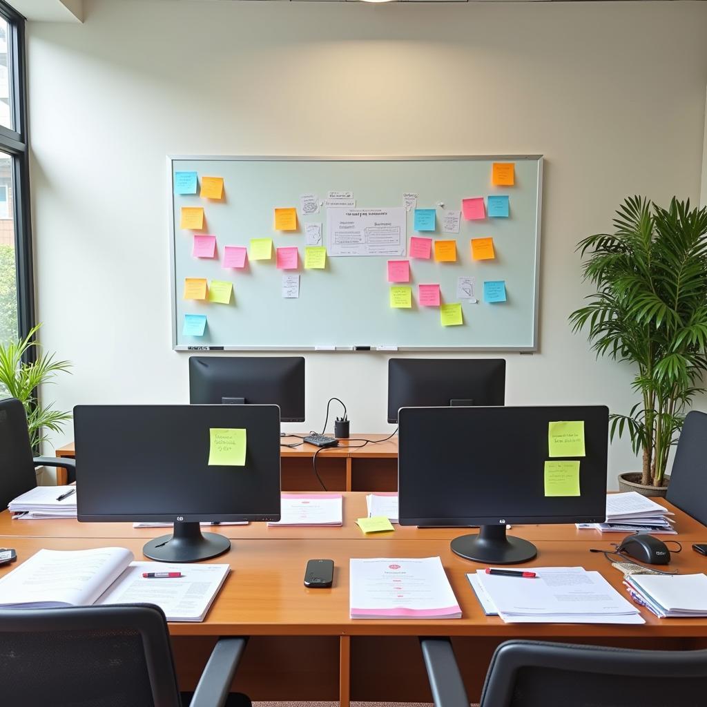 Sticky Notes in an Office Setting in Pakistan